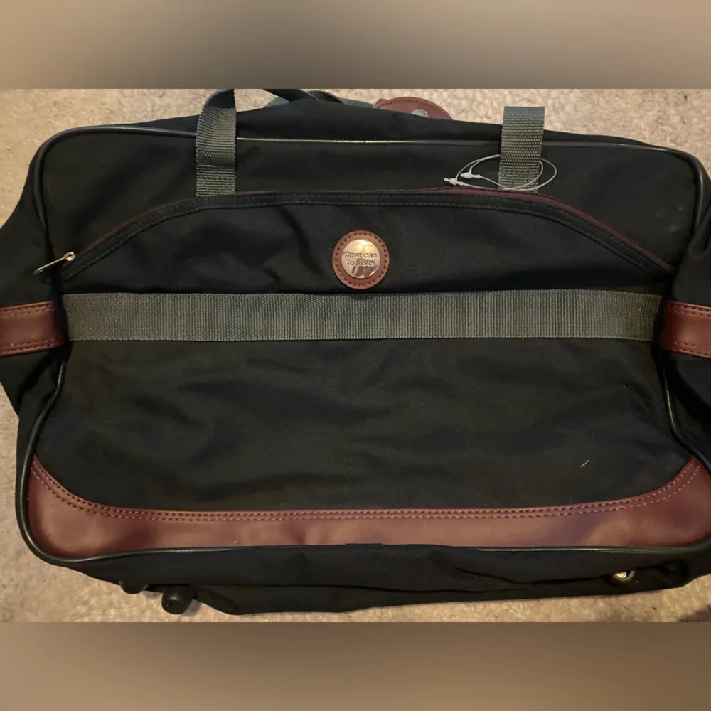 Vintage Dark Green American Tourister Laptop/Business Travel Bag